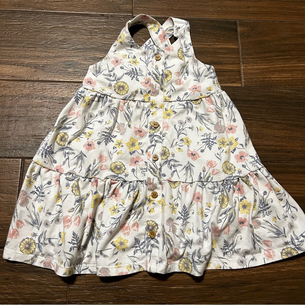 Joie 3T Girls‎ Dress Floral Sleeveless X Cross Halter